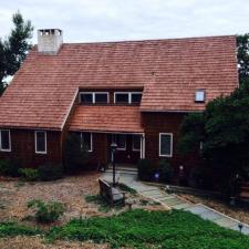 Cedar roof cleaning after