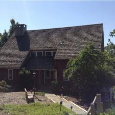 Cedar roof cleaning before